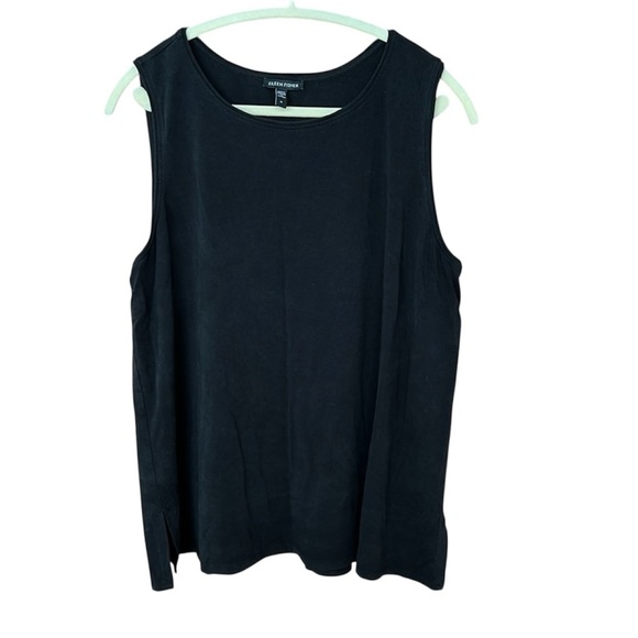 Eileen Fisher Black Stretch Tencel Tank Top 1X - Picture 1 of 3